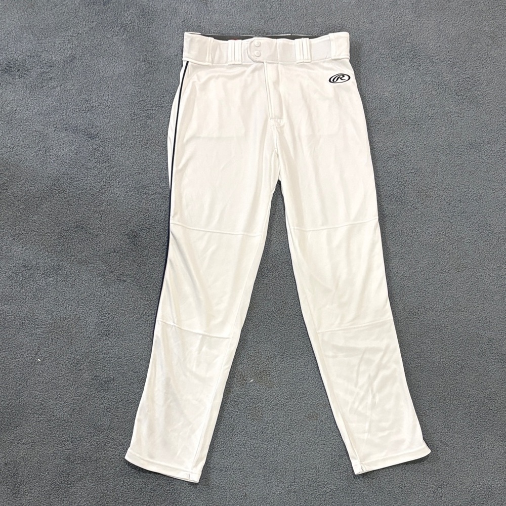 Rawlings Adult White/Navy Baseball Pants